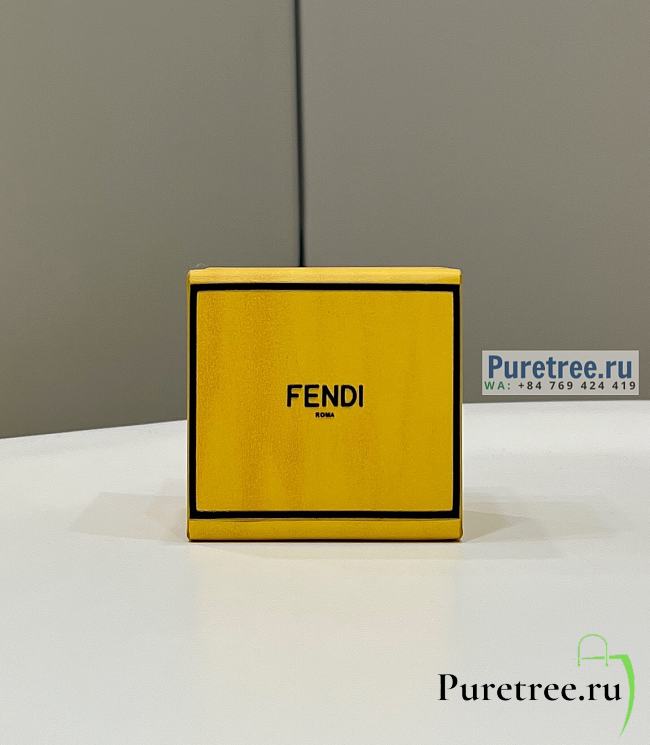 FENDI | Key Charm Yellow Leather Key Case - 6.7 x 5.1 x 6.7cm - 1