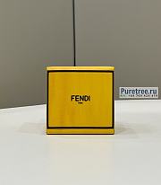 FENDI | Key Charm Yellow Leather Key Case - 6.7 x 5.1 x 6.7cm - 1