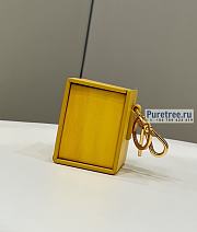 FENDI | Key Charm Yellow Leather Key Case - 6.7 x 5.1 x 6.7cm - 4