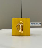 FENDI | Key Charm Yellow Leather Key Case - 6.7 x 5.1 x 6.7cm - 3