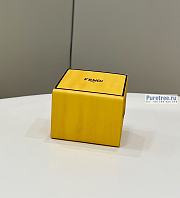 FENDI | Key Charm Yellow Leather Key Case - 6.7 x 5.1 x 6.7cm - 5