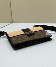 FENDI | Baguette Pouch Brown Fabric Bag - 16 x 2.5 x 11cm - 6