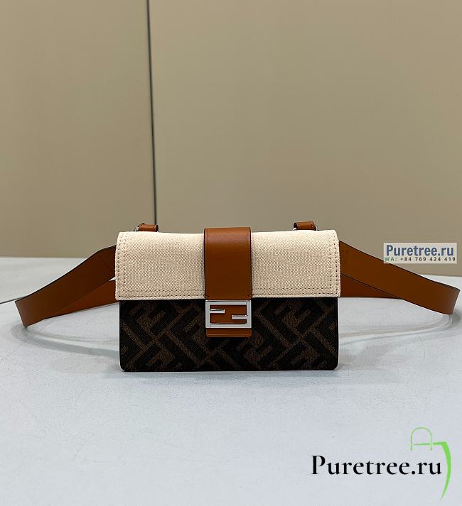 FENDI | Baguette Pouch Cream Fabric Bag - 16 x 2.5 x 11cm - 1