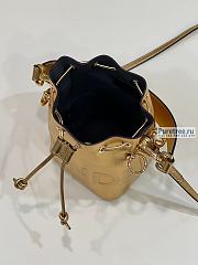 FENDI | Mon Tresor Gold Laminated Leather Mini Bag 8BS010 - 18 x 10 x 12cm - 3