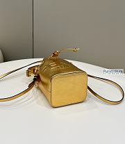 FENDI | Mon Tresor Gold Laminated Leather Mini Bag 8BS010 - 18 x 10 x 12cm - 5