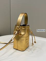 FENDI | Mon Tresor Gold Laminated Leather Mini Bag 8BS010 - 18 x 10 x 12cm - 4