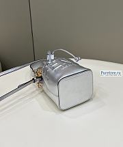 FENDI | Mon Tresor Silver Laminated Leather Mini Bag 8BS010 - 18 x 10 x 12cm - 4
