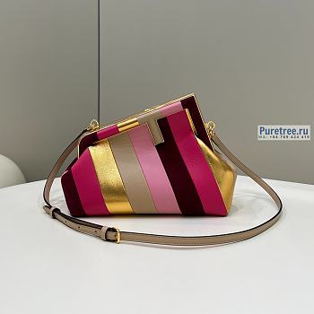 FENDI | Fendi First Small Leather Bag With Multicolor Inlay 8BP129 - 26 x 9.5 x 18cm
