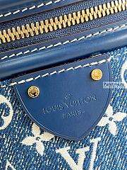 Louis Vuitton | Cannes Navy Blue Denim Jacquard - 15 x 17 x 15cm - 2