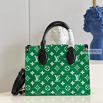Louis Vuitton | OnTheGo PM Green Monogram Velvet M46216 - 25 x 19 x 11.5cm
