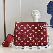 Louis Vuitton | Coussin PM Monogram Red Lambskin M20761 - 26 x 20 x 12cm - 1