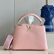 Capucines leather handbag Louis Vuitton Pink in Leather - 25251038