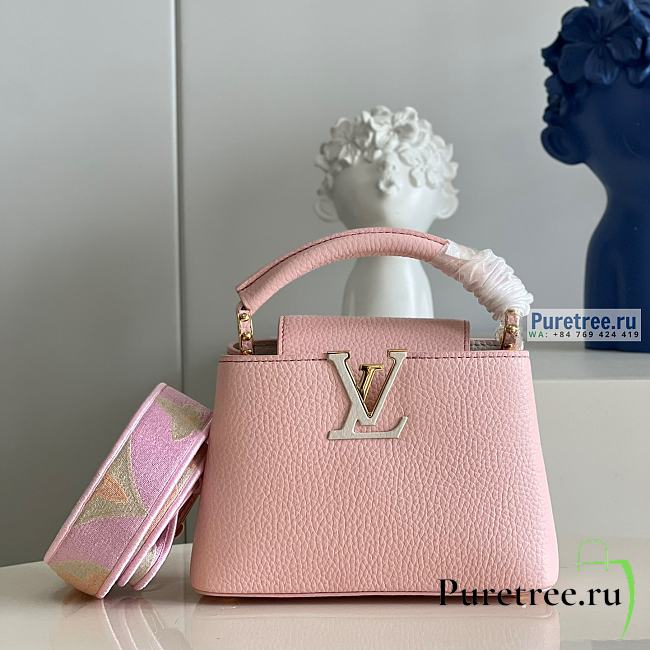 Louis Vuitton | Capucines Mini Coquille Pink Taurillon Leather M59597 - 21 x 14 x 8cm - 1