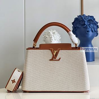 Louis Vuitton | Capucines MM Brown Taurillon Leather And Canvas M59969 - 31.5 x 20 x 11cm