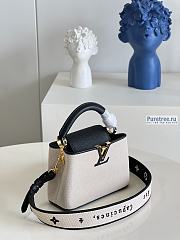 Louis Vuitton | Capucines Mini Black Taurillon Leather And Canvas M59872 - 21 x 14 x 8cm - 4