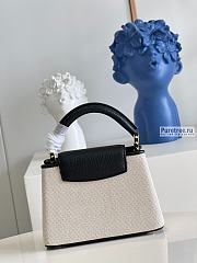 Louis Vuitton | Capucines Mini Black Taurillon Leather And Canvas M59872 - 21 x 14 x 8cm - 5