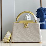 Louis Vuitton | Capucines MM Yellow Taurillon Leather And Canvas M59873 - 31.5 x 20 x 11cm - 1