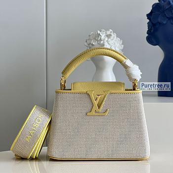 Louis Vuitton | Capucines BB Yellow Taurillon Leather And Canvas M59873 - 21 x 14 x 8cm