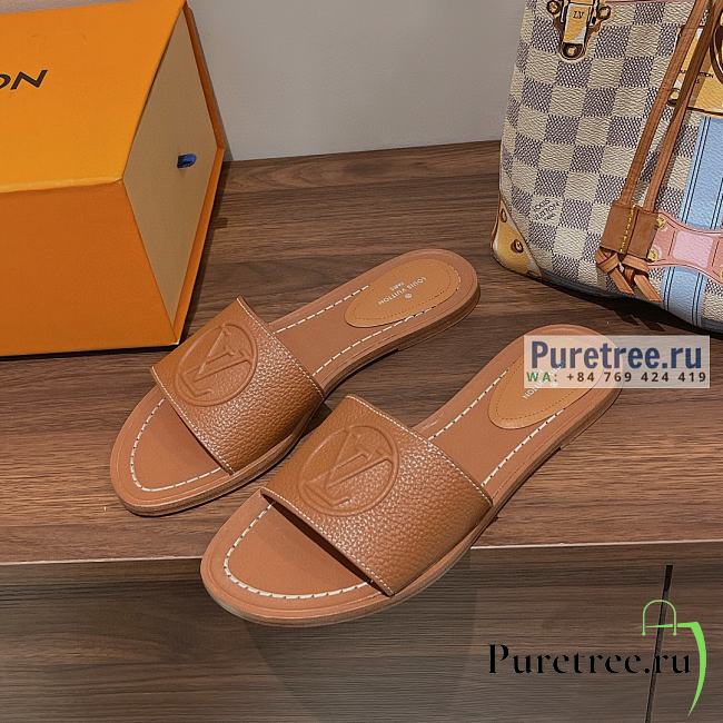 Louis Vuitton | Lock It Flat Mule In Brown Leather - 1