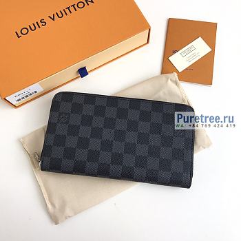 Louis Vuitton | Zippy Organizer Damier Graphite Canvas N60111 - 21 x 12 x 2cm