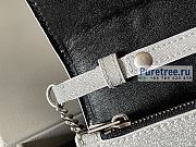 BALENCIAGA | Hourglass Wallet With Chain In Grey Glitter Material - 19 x 12 x 5cm - 6