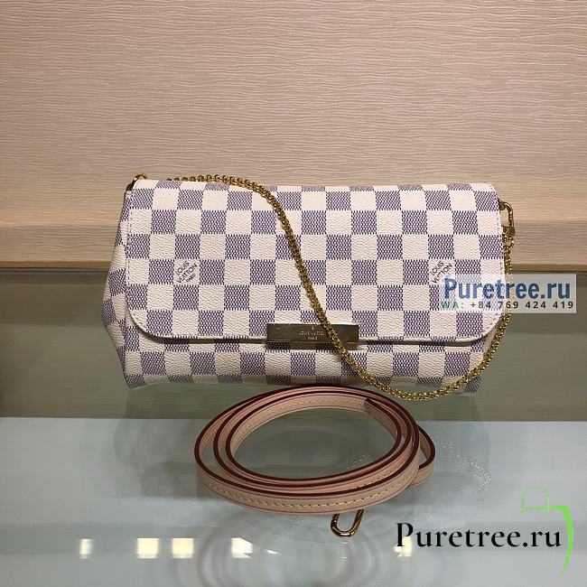 Louis Vuitton | Favorite MM Damier Azur Canvas M41275 - 28 x 17 x 4cm - 1