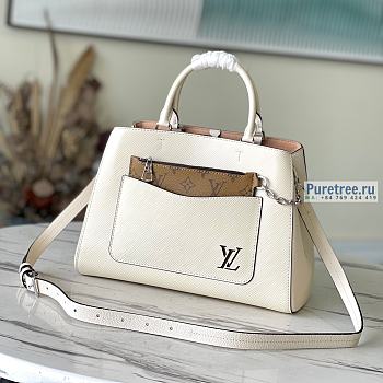 Louis Vuitton | Marelle Tote MM White Epi Leather M20520 - 30 x 21 x 13cm