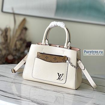 Louis Vuitton | Marelle Tote MM White Epi Leather M20520 - 25 x 17 x 11cm