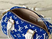 Louis Vuitton | Speedy Bandoulière 20 Blue Monogram Velvet M20751 - 20.5 x 13.5 x 12cm - 5