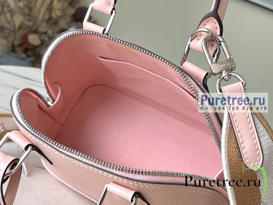 Authentic Louis Vuitton Epi Alma BB Light Pink/Light Wisteria M22620