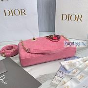 DIOR | Lady D-joy Bag Pink Cannage Denim - 26 x 13.5 x 5cm - 4