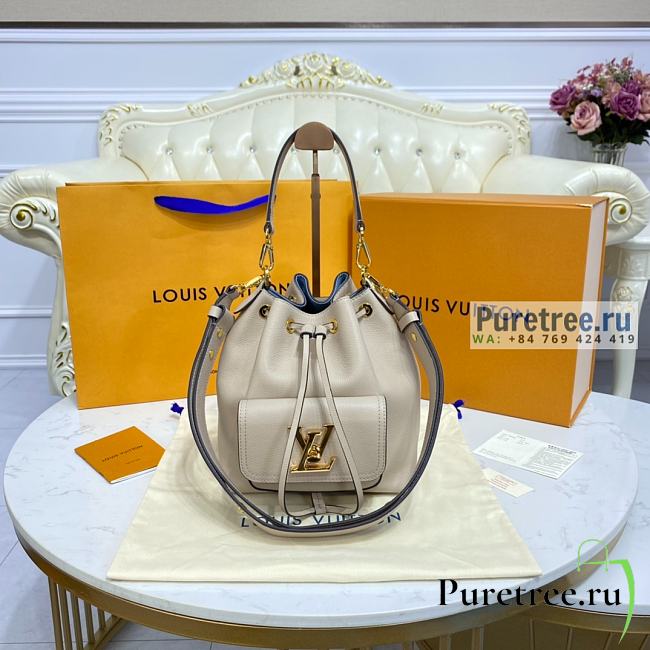 Louis Vuitton | Lockme Bucket Greige Leather M57688 - 23 x 23 x 16cm - 1