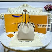 Louis Vuitton | Lockme Bucket Greige Leather M57688 - 23 x 23 x 16cm - 4