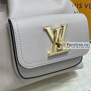 Louis Vuitton | Lockme Bucket Greige Leather M57688 - 23 x 23 x 16cm - 3