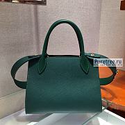 PRADA |  Monochrome Small Saffiano Bag Green 1BA156 - 26 x 20 x 15cm - 4
