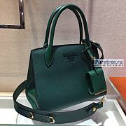 PRADA |  Monochrome Small Saffiano Bag Green 1BA156 - 26 x 20 x 15cm - 3