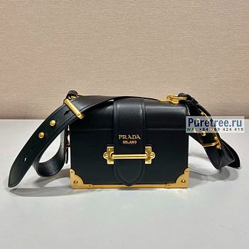 PRADA | Prada Cahier Black Leather Bag 1BD045 - 20 x 14.5 x 7cm