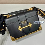 PRADA | Prada Cahier Black Leather Bag 1BD045 - 20 x 14.5 x 7cm - 2