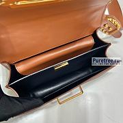 PRADA | Prada Cahier Brown Leather Bag 1BD045 - 20 x 14.5 x 7cm - 5