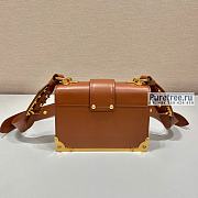 PRADA | Prada Cahier Brown Leather Bag 1BD045 - 20 x 14.5 x 7cm - 6