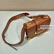 PRADA | Prada Cahier Brown Leather Bag 1BD045 - 20 x 14.5 x 7cm - 4