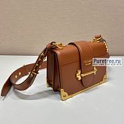 PRADA | Prada Cahier Brown Leather Bag 1BD045 - 20 x 14.5 x 7cm - 2