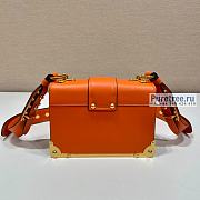 PRADA | Prada Cahier Orange Leather Bag 1BD045 - 20 x 14.5 x 7cm - 6