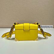 PRADA | Prada Cahier Yellow Leather Bag 1BD045 - 20 x 14.5 x 7cm - 6