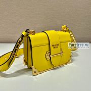PRADA | Prada Cahier Yellow Leather Bag 1BD045 - 20 x 14.5 x 7cm - 4