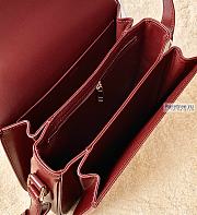 CELINE | Classique Triomphe Bag In Light Burgundy Calfskin - 22 x 16.5 x 7cm - 2