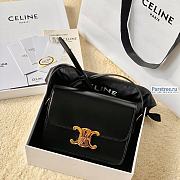 CELINE | Teen Triomphe Bag In Black Calfskin - 18.5 x 14 x 6cm - 1