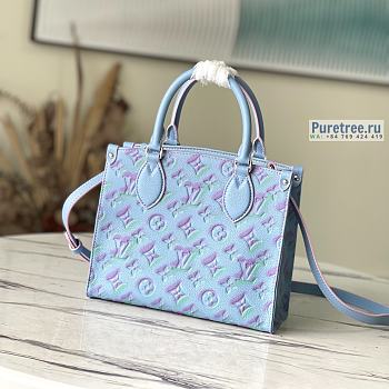 Louis Vuitton | OnTheGo PM Lilas Purple Sprayed And Grained Leather M46067 - 25 x 19 x 11.5cm