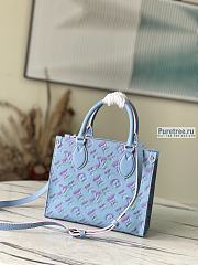 Louis Vuitton | OnTheGo PM Lilas Purple Sprayed And Grained Leather M46067 - 25 x 19 x 11.5cm - 6