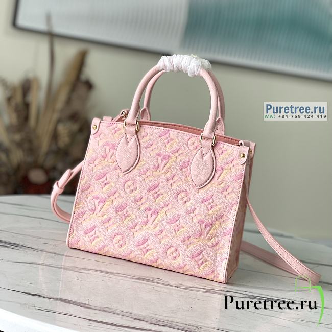 Louis Vuitton | OnTheGo PM Pink Sprayed And Grained Leather M46168 - 25 x 19 x 11.5cm - 1